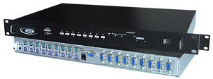8 port PS/2 KVM Switch with RS232 Control Rackmounted