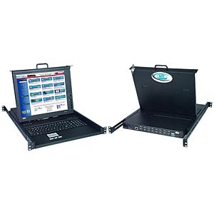 15 inch (381 millimeters) LCD KVM drawer with High Density USB DVI KVM switch, numeric keypad