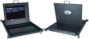 Terminal drawer with numeric keypad and anti-glare protective glass
