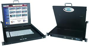 VGA USB KVM drawer, SUN layout keyboard, 17" (432 mm) monitor, trackball mouse