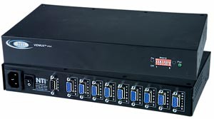 16-port VGA switch, 16 PC's to 1 VGA monitor, RS232 control