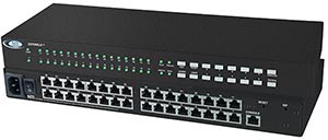 32-port console switch, RJ45 EIA-232 serial port connectors, rackmount kit