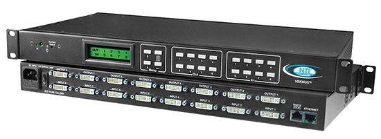 VEEMUX® SM-8X8-DVI-LCD (Front & Back)
