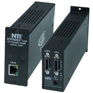 PS/2 KVM + RS232 extender module, local unit, rackmount using ST-C5RCK-12