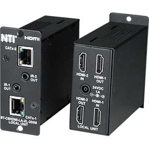 Local Dual HDMI Extender Rackmount Module to 300 feet with CEC support and local access 