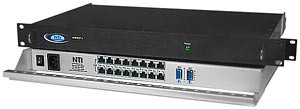 4-port VGA video + audio splitter/extender via CAT5, rackmounted