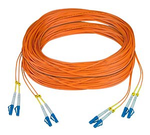 Two duplex LC 50-micron fiber cables, compatible with ST-FODVI-LC & ST-FOHDMI-LC