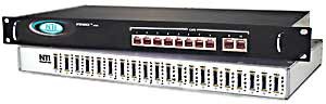 KVM + Audio extender, 10 local transmitters rackmounted