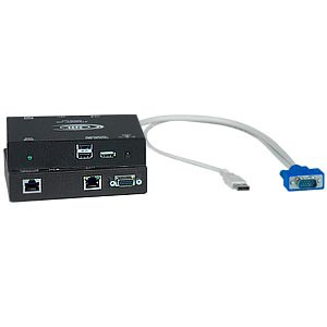 VGA USB KVM extender via CAT5, additional USB port, skew compensation, up  to 1000 feet (305 meters)