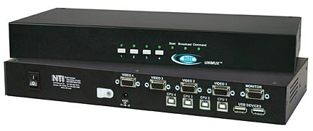 4 port USB KVM switch, OSD, rackmount kit