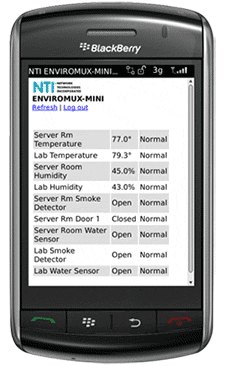ENVIROMUX-MINI Mobile Phone Demo