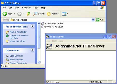 TFTP Client with SERIMUX-CS-x Firmware Files